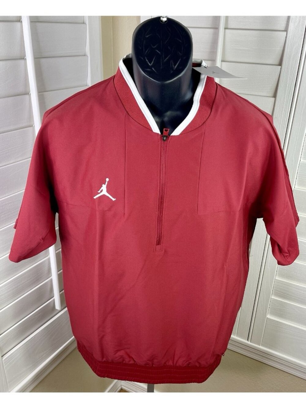 Nike Air Jordan 1/4 Zip SS Red Training Jacket CV5858-613 - Menβs M - NWT $75